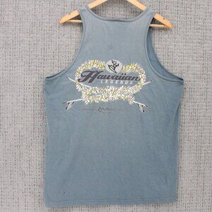 Vintage Murina Tank Top Mens XL Gray Sleeveless Hawaiian Legends Surfing Y2k